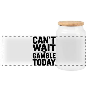 J’ai hâte de jouer aujourd’hui - Funny Casino Meme - Boîte à biscuits avec couvercle en bois - blanc - Devant