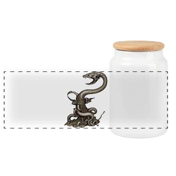 BUG #12 - dark hell - Boîte à biscuits avec couvercle en bois - blanc - Devant
