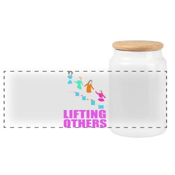 Feminism Feminist Feminist Women's Day - Panoramic Cookie Jar with Wooden Lid - white - Front