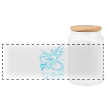 Créateur de Hauts Audio Digital Jeu de mots Musicien - Boîte à biscuits avec couvercle en bois - blanc - Devant