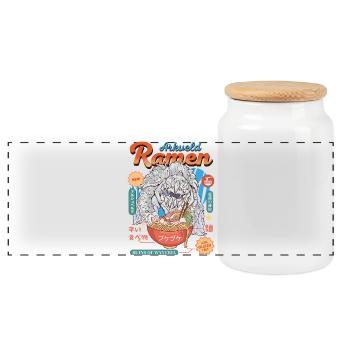 Monster Ramen - Panoramic Cookie Jar with Wooden Lid - white - Front
