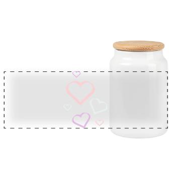 Muttertags Geschenk Mutter Muttertag Geschenkidee  - Panorama Keksdose mit Holzdeckel - Weiß - Vorne