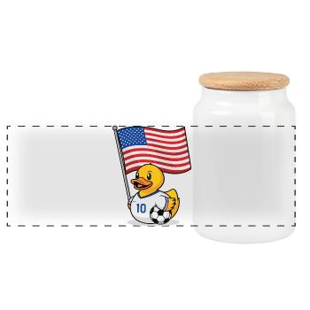 Maillot de football américain pour les fans - Boîte à biscuits avec couvercle en bois - blanc - Devant