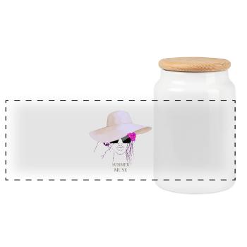 Summer M U S E. Dein Sommer. Dein Style. - Panorama Keksdose mit Holzdeckel - Weiß - Vorne