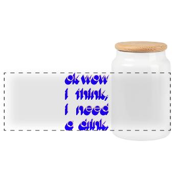  I Need a Drink - Panorama Keksdose mit Holzdeckel - Weiß - Vorne