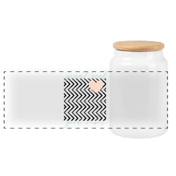 Des ondes positives, une grande âme - Boîte à biscuits avec couvercle en bois - blanc - Devant