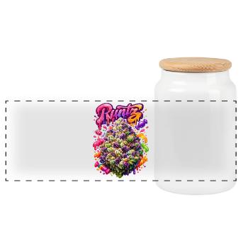 Runtz Candy Graffiti Art Print - Boîte à biscuits avec couvercle en bois - blanc - Devant