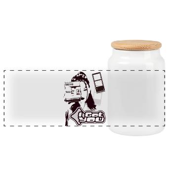 I Got You Ciné Graphic - Boîte à biscuits avec couvercle en bois - blanc - Devant