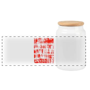 JE N’AI PLUS MA PLACE ICI - Boîte à biscuits avec couvercle en bois - blanc - Devant