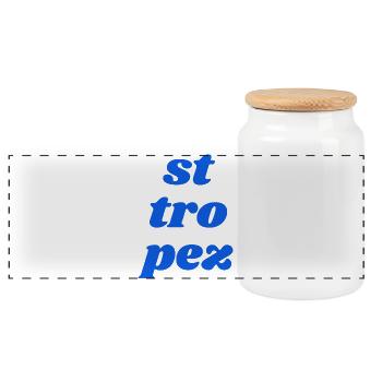 st tro pez - Panorama Keksdose mit Holzdeckel - Weiß - Vorne