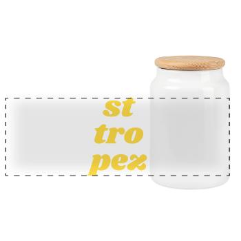 st tro pez - Panorama Keksdose mit Holzdeckel - Weiß - Vorne
