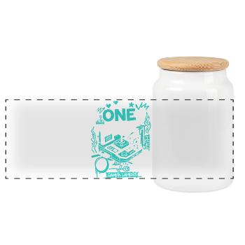 One More Gamer Lament Gaming - Panoramic Cookie Jar with Wooden Lid - white - Front