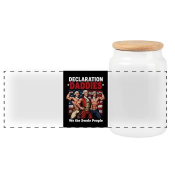 Déclaration des Swole Daddies - Boîte à biscuits avec couvercle en bois - blanc - Devant
