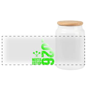 Champion de fléchettes 2026 maillot de Kreisliga vert blanc - Boîte à biscuits avec couvercle en bois - blanc - Devant