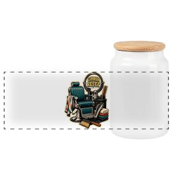 RÉINITIALISATION DE LA CHAISE - Boîte à biscuits avec couvercle en bois - blanc - Devant