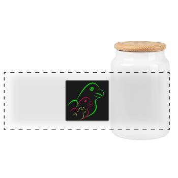 anniversary. Anniversary Decade. humor. funny - Panoramic Cookie Jar with Wooden Lid - white - Front