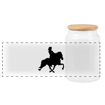 Passport rider - Panoramic Cookie Jar with Wooden Lid - white - Front