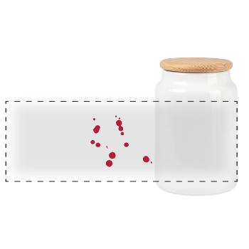 blood2 - Panoramic Cookie Jar with Wooden Lid - white - Front