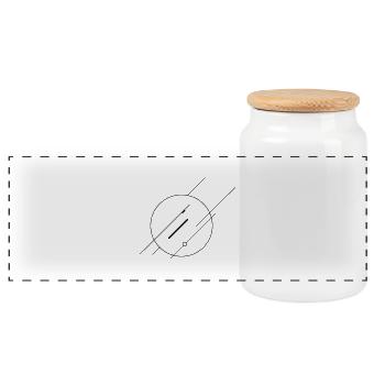 Minimal - Panorama Keksdose mit Holzdeckel - Weiß - Vorne