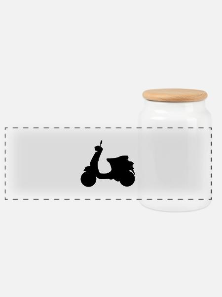 Roller - Panorama Keksdose mit Holzdeckel - Weiß