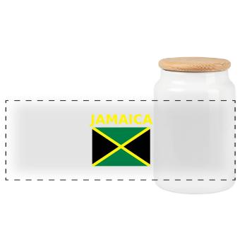 jamaica - Boîte à biscuits avec couvercle en bois - blanc - Devant