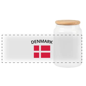 denmark - Panorama Keksdose mit Holzdeckel - Weiß - Vorne