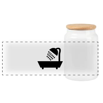 baden__icon_1 - Panorama Keksdose mit Holzdeckel - Weiß - Vorne