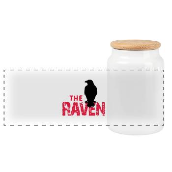 The Raven - Panorama Keksdose mit Holzdeckel - Weiß - Vorne