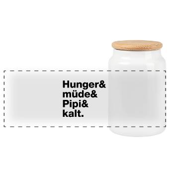4 les problèmes des femmes - Boîte à biscuits avec couvercle en bois - blanc - Devant