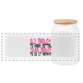 Birthday Shirt - Best Quotation - Boîte à biscuits avec couvercle en bois - blanc - Devant