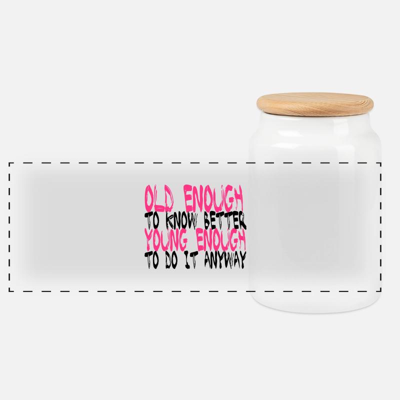 Birthday Shirt - Best Quotation - Panoramic Cookie Jar with Wooden Lid - white