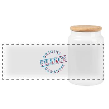 France Français Française French Frankreich - Panorama Keksdose mit Holzdeckel - Weiß - Vorne