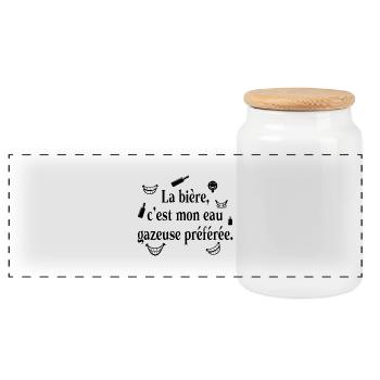 Daddy Daddy Papuan Humor Joke Gift Grandpa Grandpa f - Panoramic Cookie Jar with Wooden Lid - white - Front