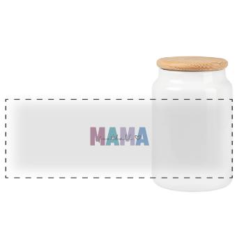 Football Mama - Panorama Keksdose mit Holzdeckel - Weiß - Vorne