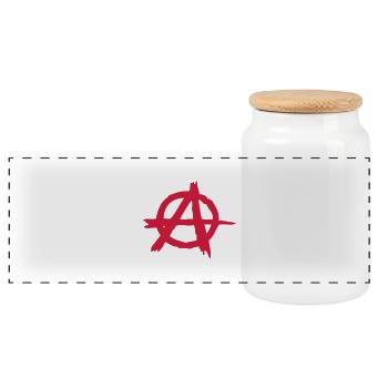 Anarchy - Panorama Keksdose mit Holzdeckel - Weiß - Vorne