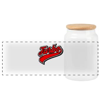 Turbo - Boîte à biscuits avec couvercle en bois - blanc - Devant