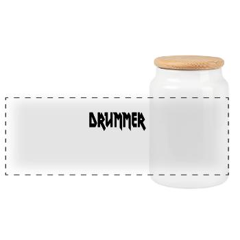 Batteur - Boîte à biscuits avec couvercle en bois - blanc - Devant