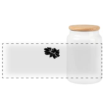 Fleur d’abeille Abeille Marguerites à la camomille - Boîte à biscuits avec couvercle en bois - blanc - Devant