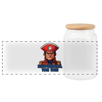 Déceptions, vous tous – Napi Bonaparte - Boîte à biscuits avec couvercle en bois - blanc - Devant
