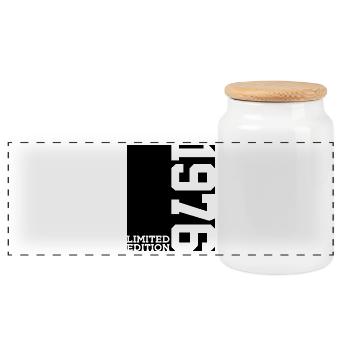 ÉDITION LIMITÉE 50E ANNIVERSAIRE 1976 - Boîte à biscuits avec couvercle en bois - blanc - Devant