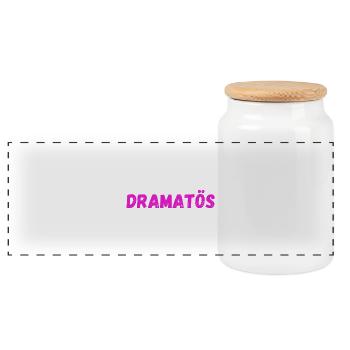 Dramatös - Panorama Keksdose mit Holzdeckel - Weiß - Vorne