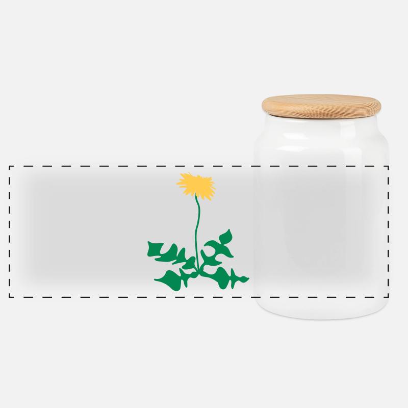 dandelion - Panorama Keksdose mit Holzdeckel - Weiß