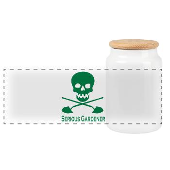 2541614 10841064 jardin - Boîte à biscuits avec couvercle en bois - blanc - Devant