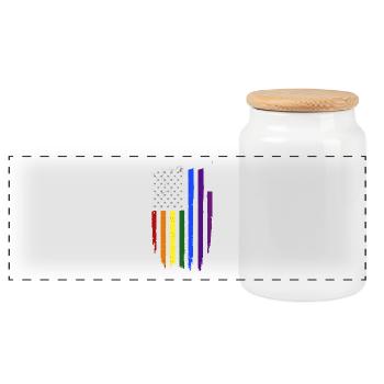 Gay Gay Lesbienne Gay Pride cadeau - Boîte à biscuits avec couvercle en bois - blanc - Devant