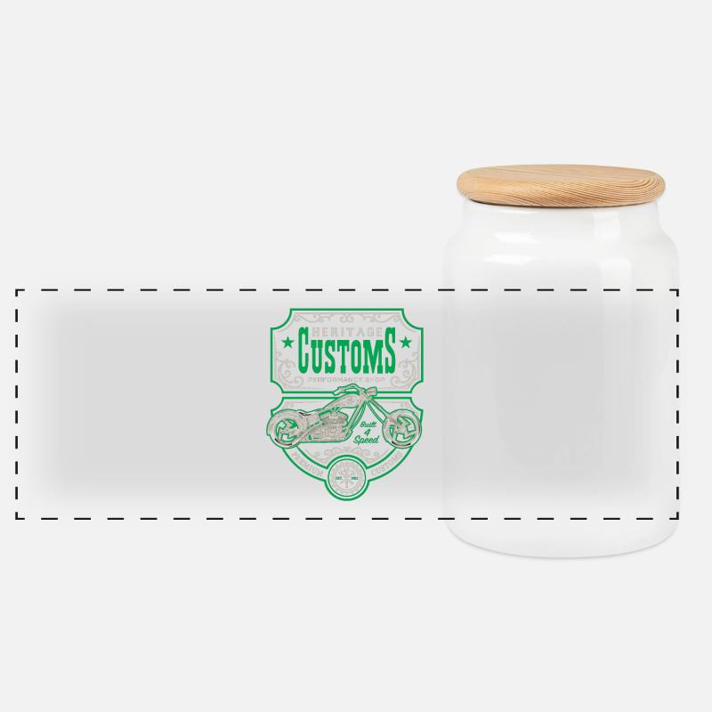 Heritage Customs - Panorama Keksdose mit Holzdeckel - Weiß
