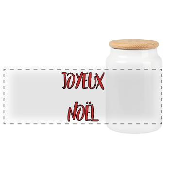 NOËL. ANNEE. ANNIVERSAIRE. RETRAITE. FÊTE. COEUR. - Boîte à biscuits avec couvercle en bois - blanc - Devant