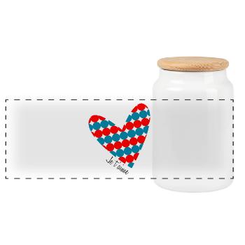 VALENTINSTAG. Junggesellinnenabschied. ICH LIEBE DICH. ICH LIEBE DICH. LIEBE - Panorama Keksdose mit Holzdeckel - Weiß - Vorne