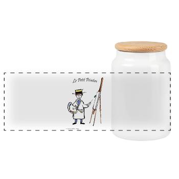 LE PETIT PEINTRE CREATION LOUIS RUNEMBERG - Boîte à biscuits avec couvercle en bois - blanc - Devant