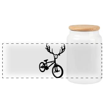 Wilde bmx - Panorama Keksdose mit Holzdeckel - Weiß - Vorne