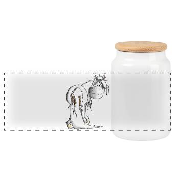 Viking Islandais Cheval - Chevaux - Boîte à biscuits avec couvercle en bois - blanc - Devant